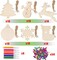 166pcs Wooden Christmas Ornaments Unfinished, Wooden Ornaments to Paint for Christmas Tree Decorations Holiday Hanging Decorations with Bells, Rope and Colorful Makers